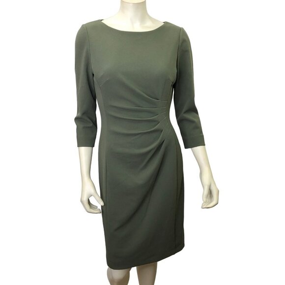 PRESTON & YORK SHEATH RUCHED 3/4 SLEEVE DRESS  6‎ NWT - Picture 2 of 8